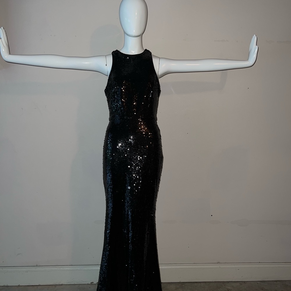 Black Maxi Sequin Ball Gown
